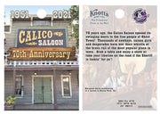 Knott's Berry Farm Calico Saloon 70th Anniversary Collectible Pin
