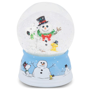PEANUTS® Snoopy and Woodstock with Snowman Water Globe